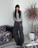 Salon Curved Camo Cotton Pants
