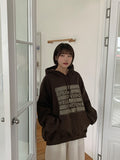 [unisex] Pikuyo printing brushed over hoodie