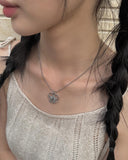 Tata heart star necklace