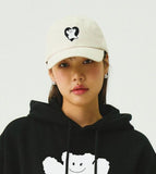 Bear Black Heart Embroidery Ball Cap