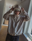 Tech Color Matching High Neck Hood Zip-Up