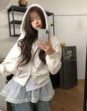 Glee Flower Two-Way Hood Zip-Up