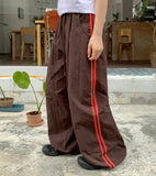 Tenda banding nylon wide track pants