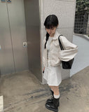 Yeonu basic pin tuck pleated skirt