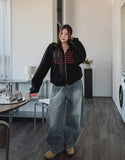 Blind washing balloon denim pants