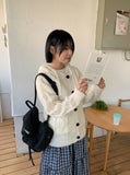 Kotori Cable Button Hood Knit Cardigan