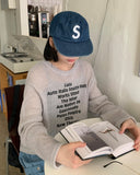 Onku Lettering Net Over Knit