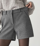 Leaf Wool High Shorts