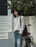 Lorins Velour Round Long Sleeve Tee
