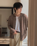 Luboy Striped Crop Cardigan