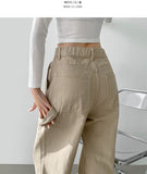 Carpenter Side Pocket Hip Y2K Wide Cotton Pants