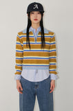 STRIPE ZIPPER CROP NT