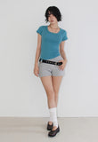 CURVED ROUND TEE