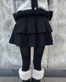 Tsuhi Corduroy Tiered Mini Skirt