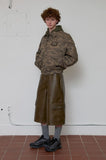 eyelet leather bermuda pants