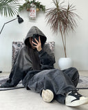 Hollen denim washed over hoodie