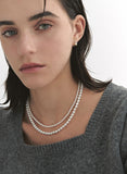 Noailles Silver (C) White Pearl 2WAY Necklace