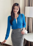 Beton Round Ribbed Basic Cardigan