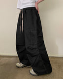 Tyou Cargo Banding String Parachute Denim Pants