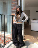 Onu Sagging Banding Layered Denim Pants