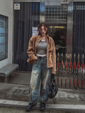 Tinta brush damage balloon denim pants
