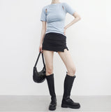 Riffen reverse slit T-shirt