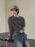 Coldy Waffle Shoulder Zip-Up T-shirt