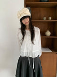 Kemba Ribbon Frill Lace Blouse