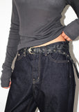 LEOPARD EYELET BELT