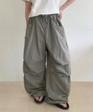 [unisex] Paldos Snap Parachute Nylon Wide Pants