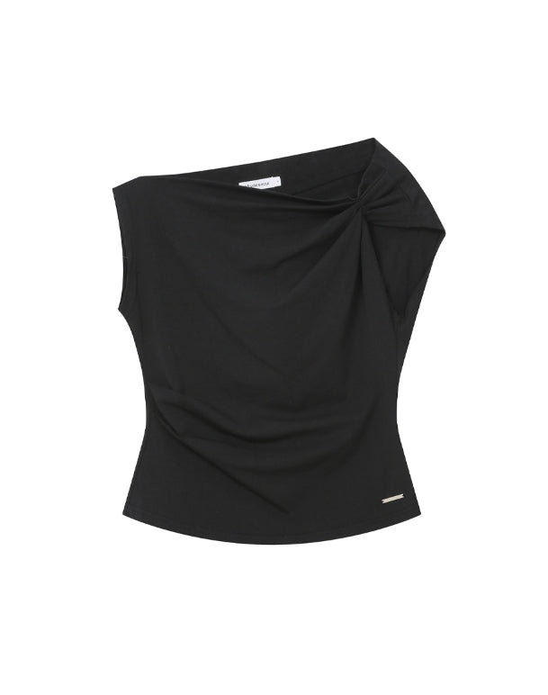 Tシャツ・カットソー MISEKI SEOUL Slanted sleeveless top KK5B0029 Miseki SEOUL (ミセキソウル) - スランテッドノースリーブ