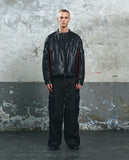 OBLIQUE PATCH DENIM PANTS