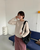 Meldig cashmere color round knit