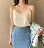 Brussel Satin Sleeveless Blouse