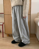 [unisex] Porimo banding stitch line brushed training pants