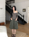 Niro Out Pocket Roll-Up Bermuda Pants