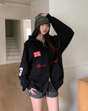 DEET Horse Numbering Two-Way Hood Zip-Up
