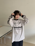 [unisex] Tikopi Lettering Over Long Sleeve Tee