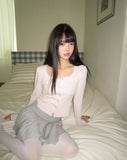 Enru Slim Fit Sleeveless Cardigan Set