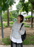 Latoli Summer Check Hooded Zip-up Wind Jumper