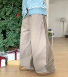 Anati corduroy color matching wide pants