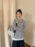 [unisex] Anri Warmer Henley Neck Over Long Sleeve Tee