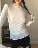 Pute Dot Soft Wave Layered Long Sleeve T-Shirt