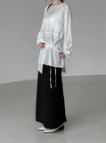 Meryl Suede Maxi Long Skirt