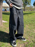 Untouched wide BK BL denim pants (raw-indigo)