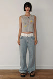 KITSCH PRINT KNIT SLEEVELESS