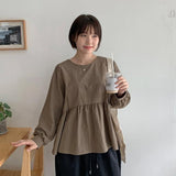 Roelku Nylon Shirring Blouse