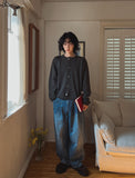 Fleet two tuck wide denim pants