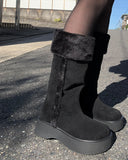 Tumo Winter Fur Long Middle Boots
