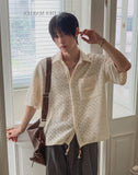 Marilyn Mesh Knit Short Sleeve Shirt